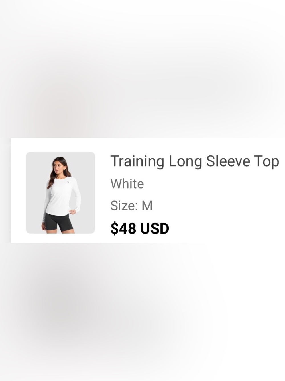 Gym shark training Long Sleeve Top - White